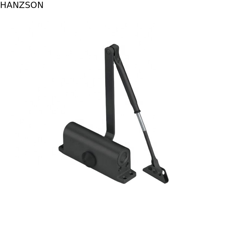 أقرب باب من الألومنيوم الأسود للزجاج والأبواب الخشبية 145x57x37mm الأبعاد