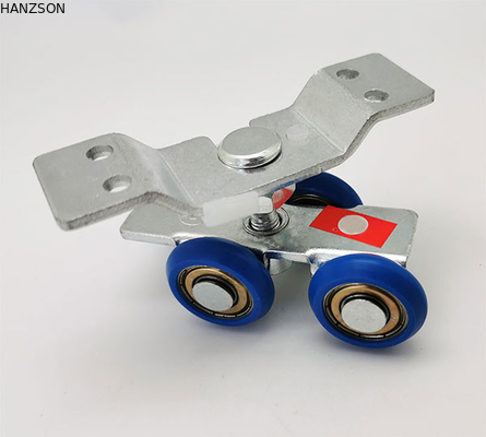 60.0mm ارتفاع عجلات بكرة الباب المنزلق ، عرض بكرة الباب البلاستيكية النايلون 26mm
